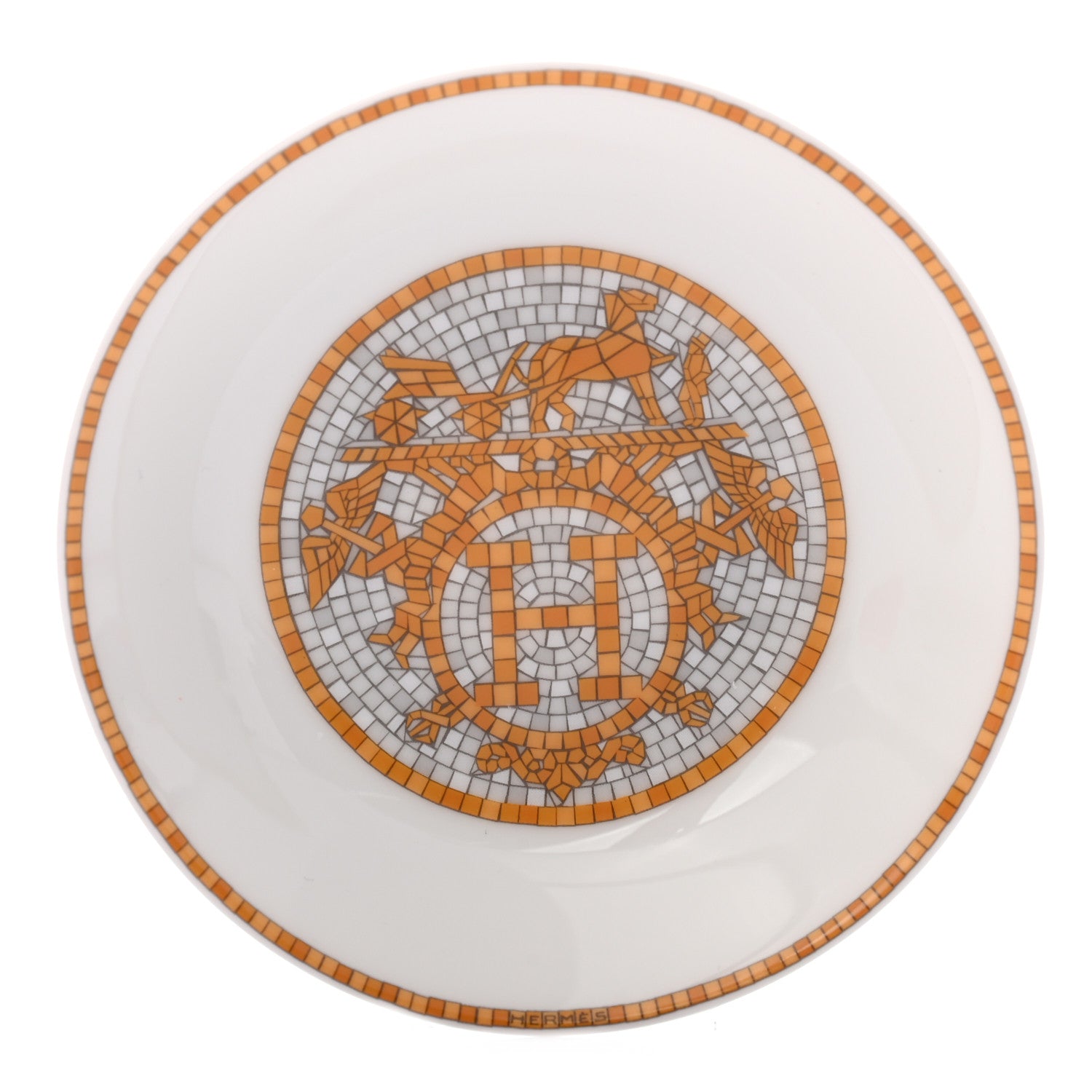 Hermes Porcelain Mosaique au 24 Soy Dish 1 of 5