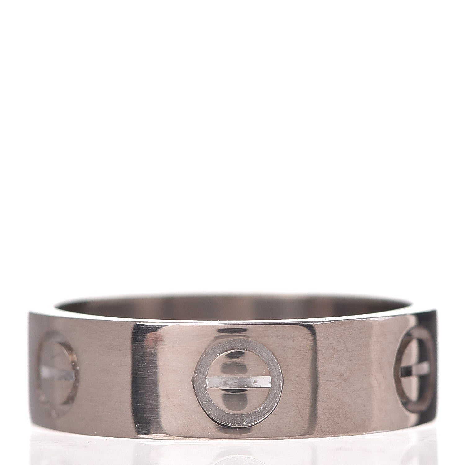 Cartier 18K White Gold 5.5mm LOVE Ring 53 6.25 3 of 5