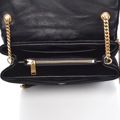 Saint Laurent Velvet Y Quilted Monogram Small Loulou Chain Satchel Black 5 of 11