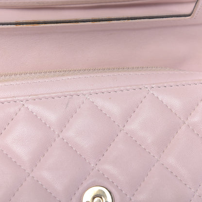 Chanel Lambskin Quilted Flap Cosmetic Case Light Pink 11 of 20