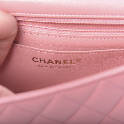 Chanel Lambskin Quilted Mini Rectangular Flap Pink 6 of 11