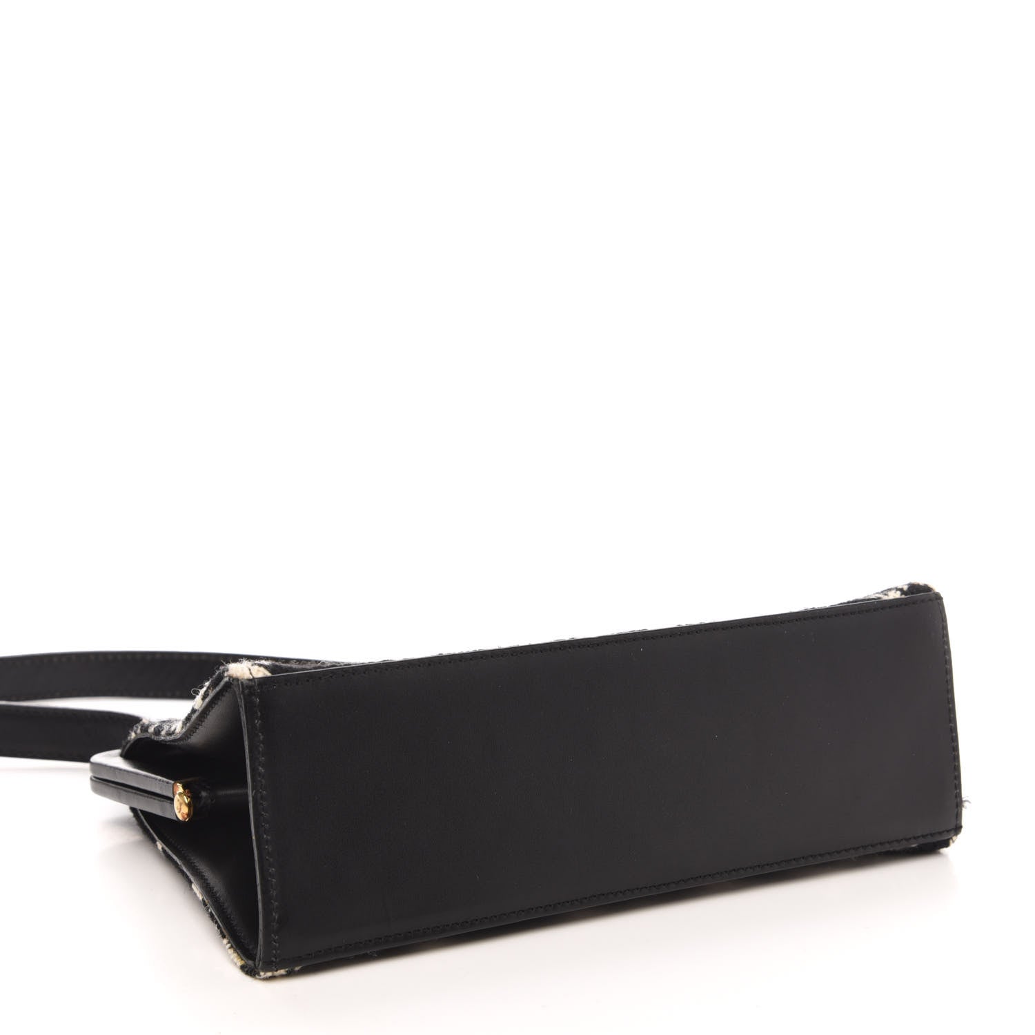 Burberry Wool Plaid Check Frame Bag Black 4 of 10