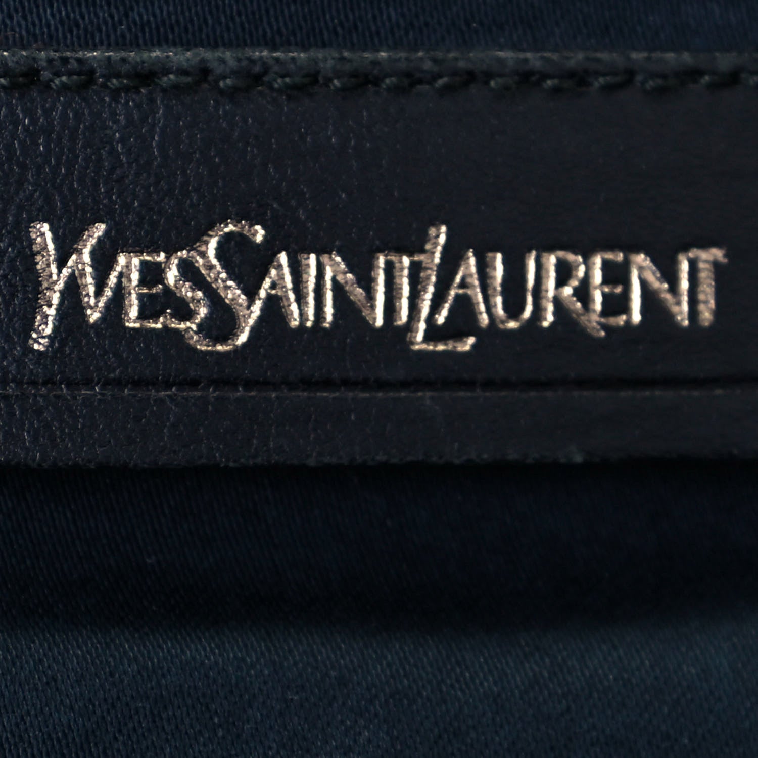 Saint Laurent Textured Patent Medium Easy Y Bag Navy 4 of 9