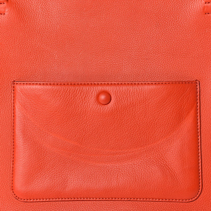 Celine Grained Calfskin Medium Edge Shoulder Bag Vermillion 10 of 14