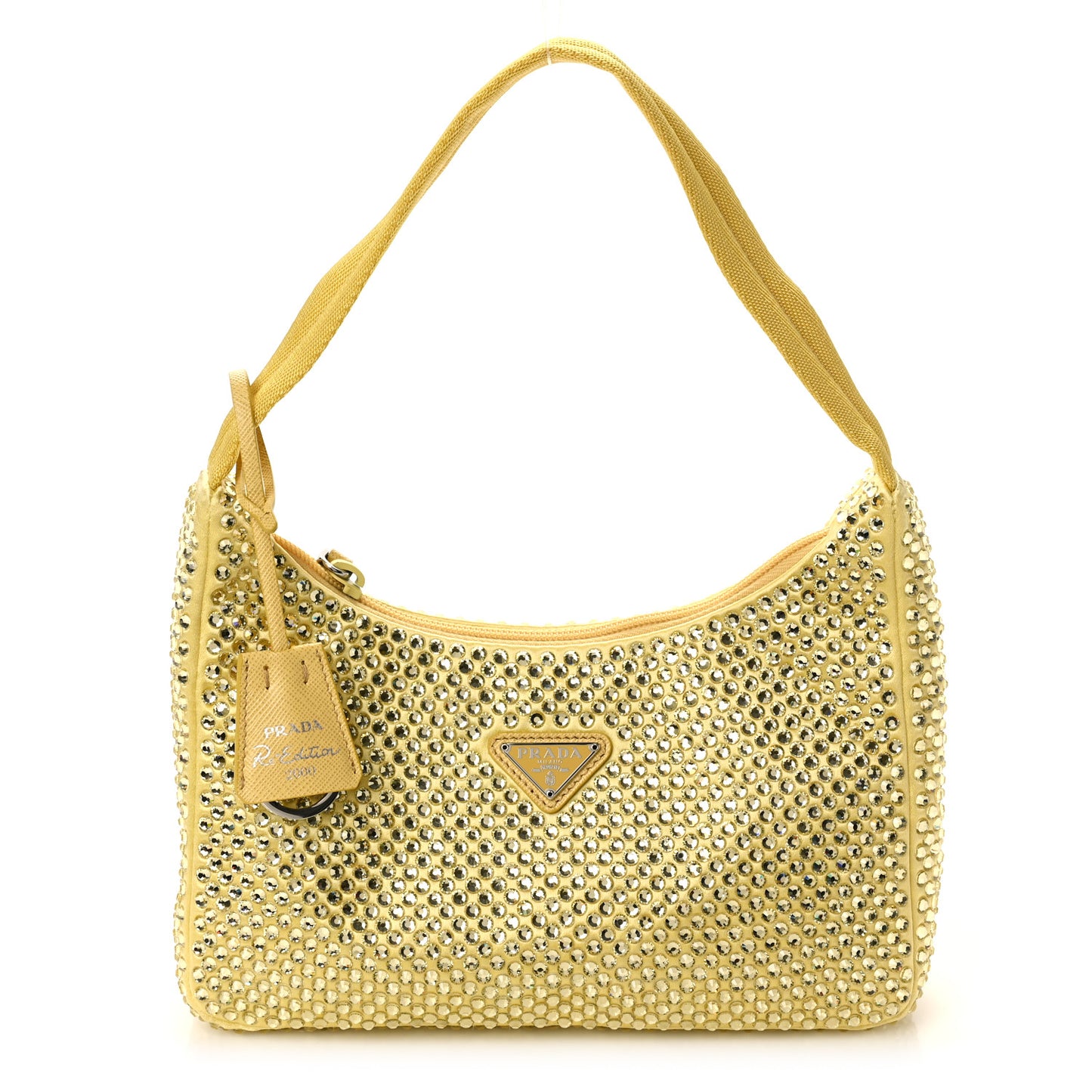 Satin Crystal Mini Re-Edition 2000 Bag Ananas