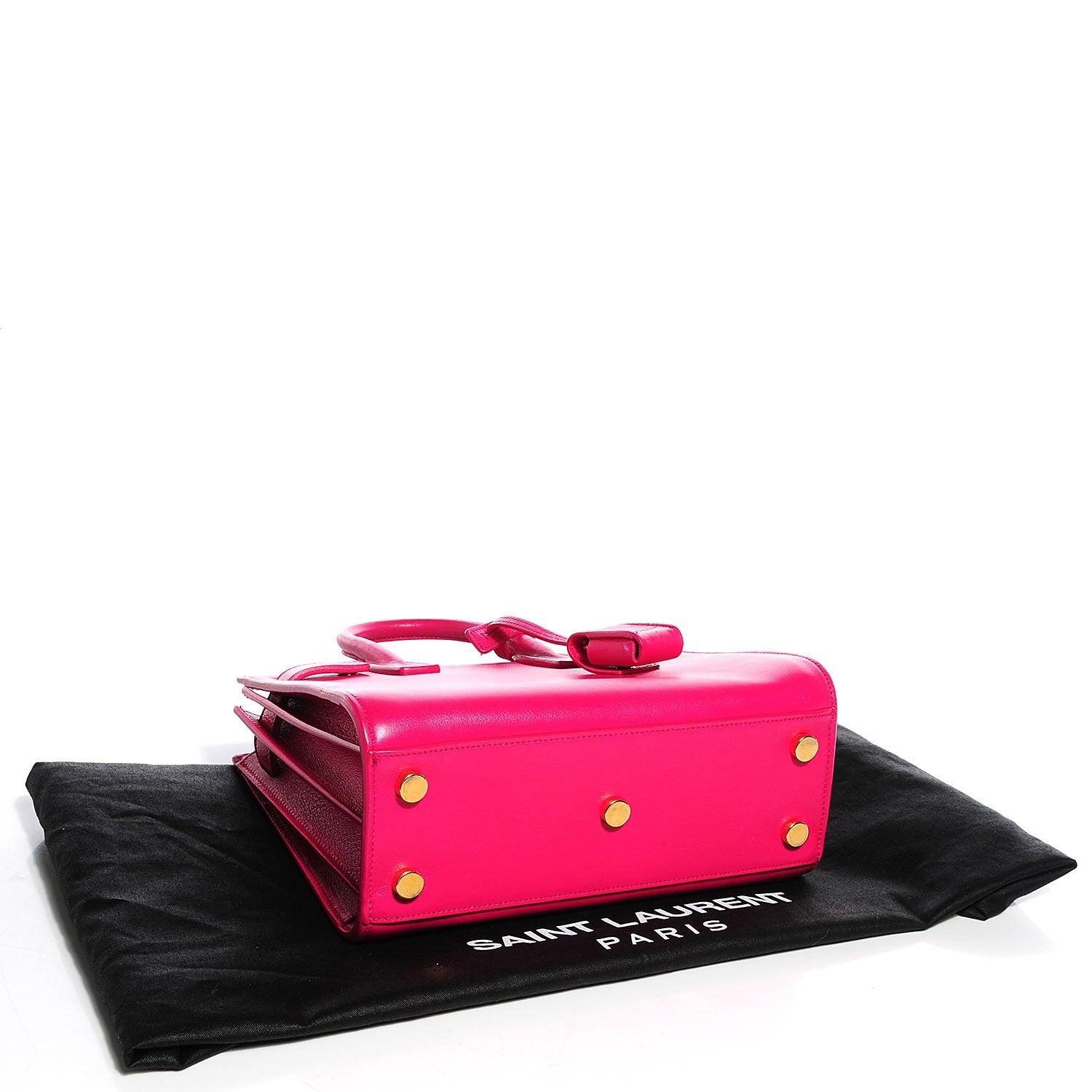 Saint Laurent Calfskin Nano Sac De Jour Lipstick Fuchsia 5 of 8