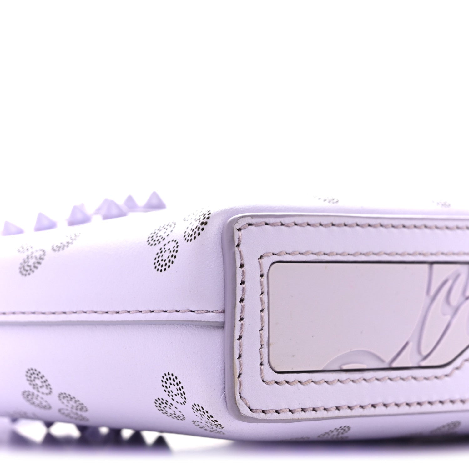 Christian Louboutin Calfskin Loubinthesky Mini East West Cabata Tote Lavender 9 of 13