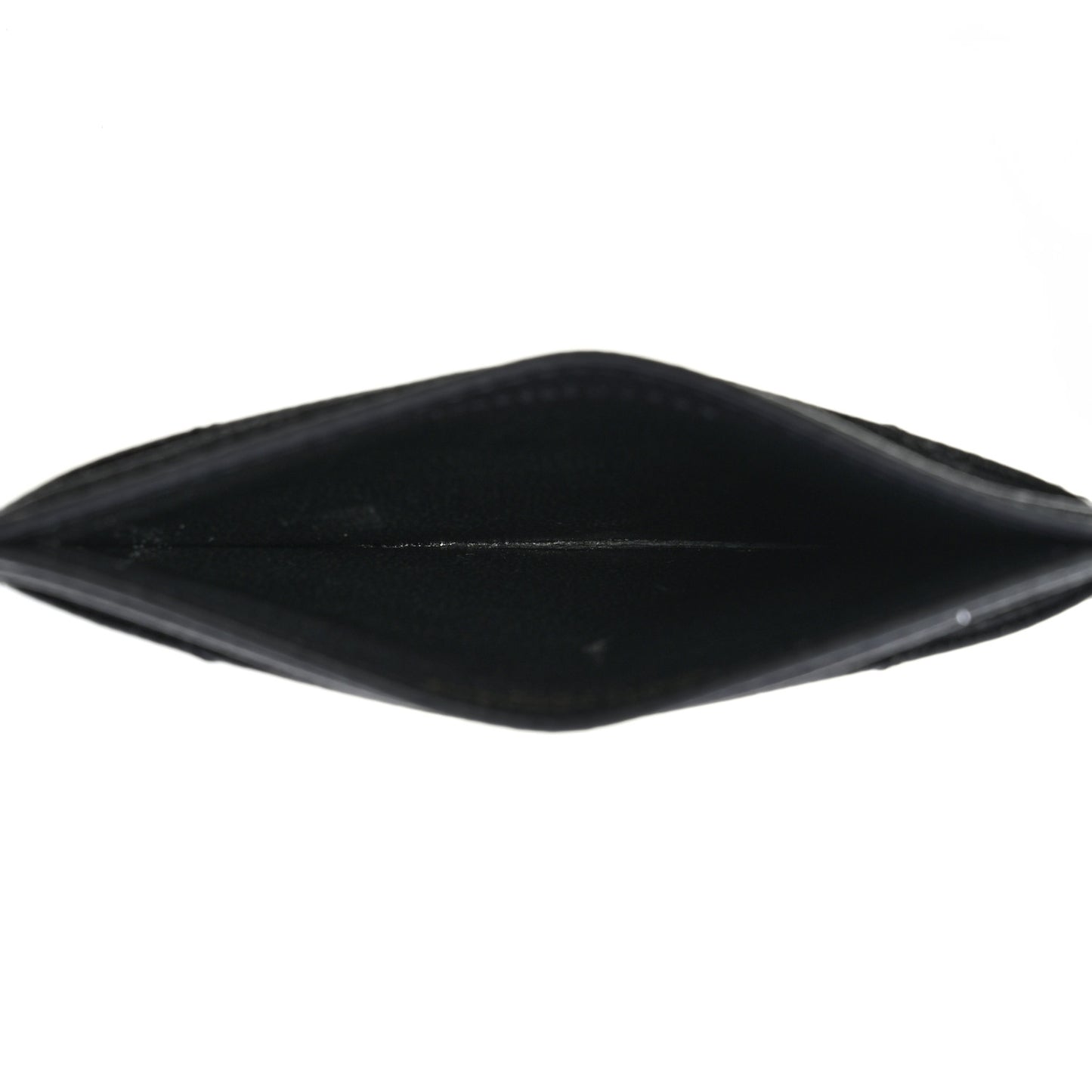 Grain De Poudre Matelasse Chevron Monogram Credit Card Case Black
