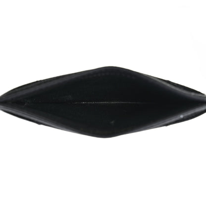 Saint Laurent Grain De Poudre Matelasse Chevron Monogram Credit Card Case Black 5 of 8