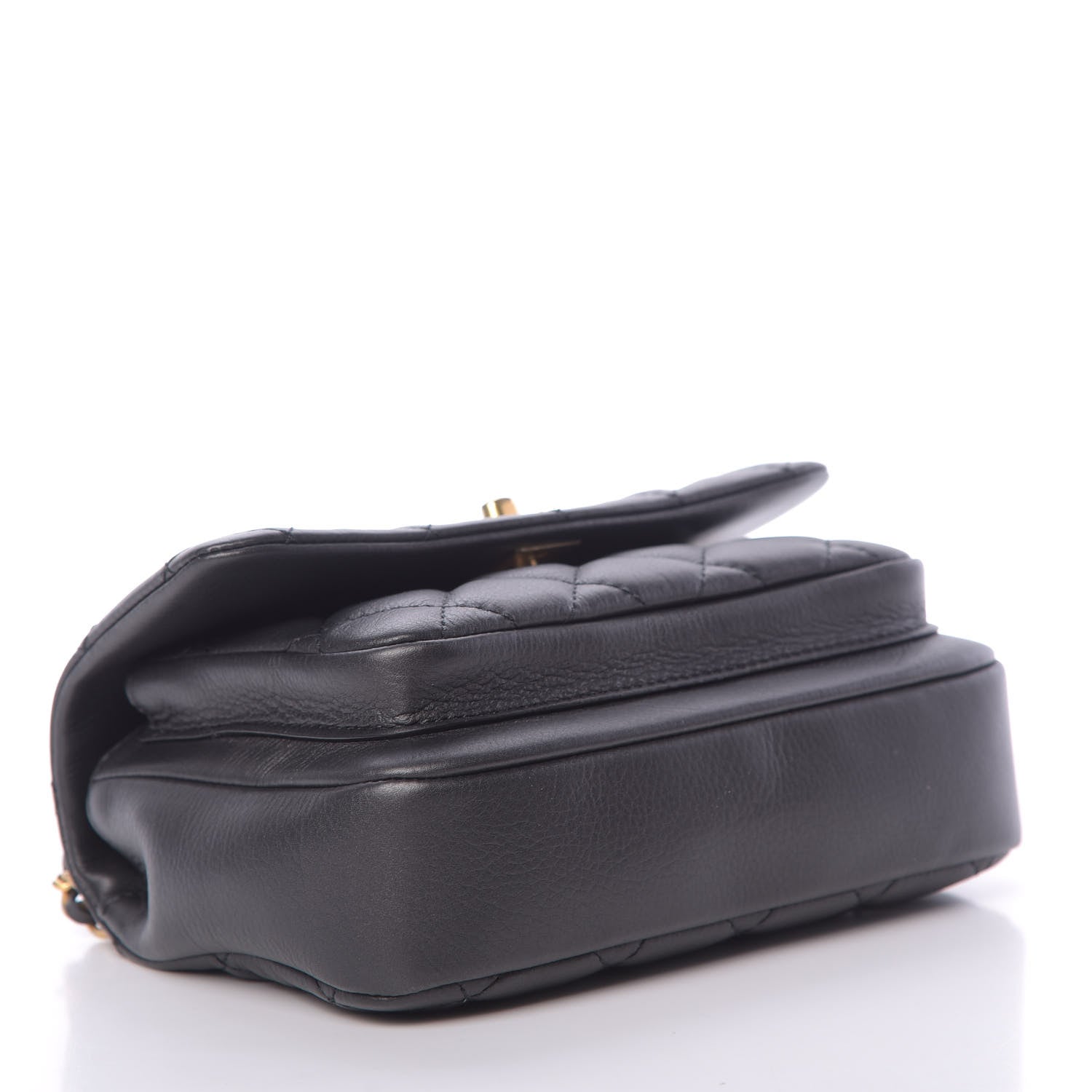 Chanel Calfskin Quilted Top Handle Flap Black 4 of 13