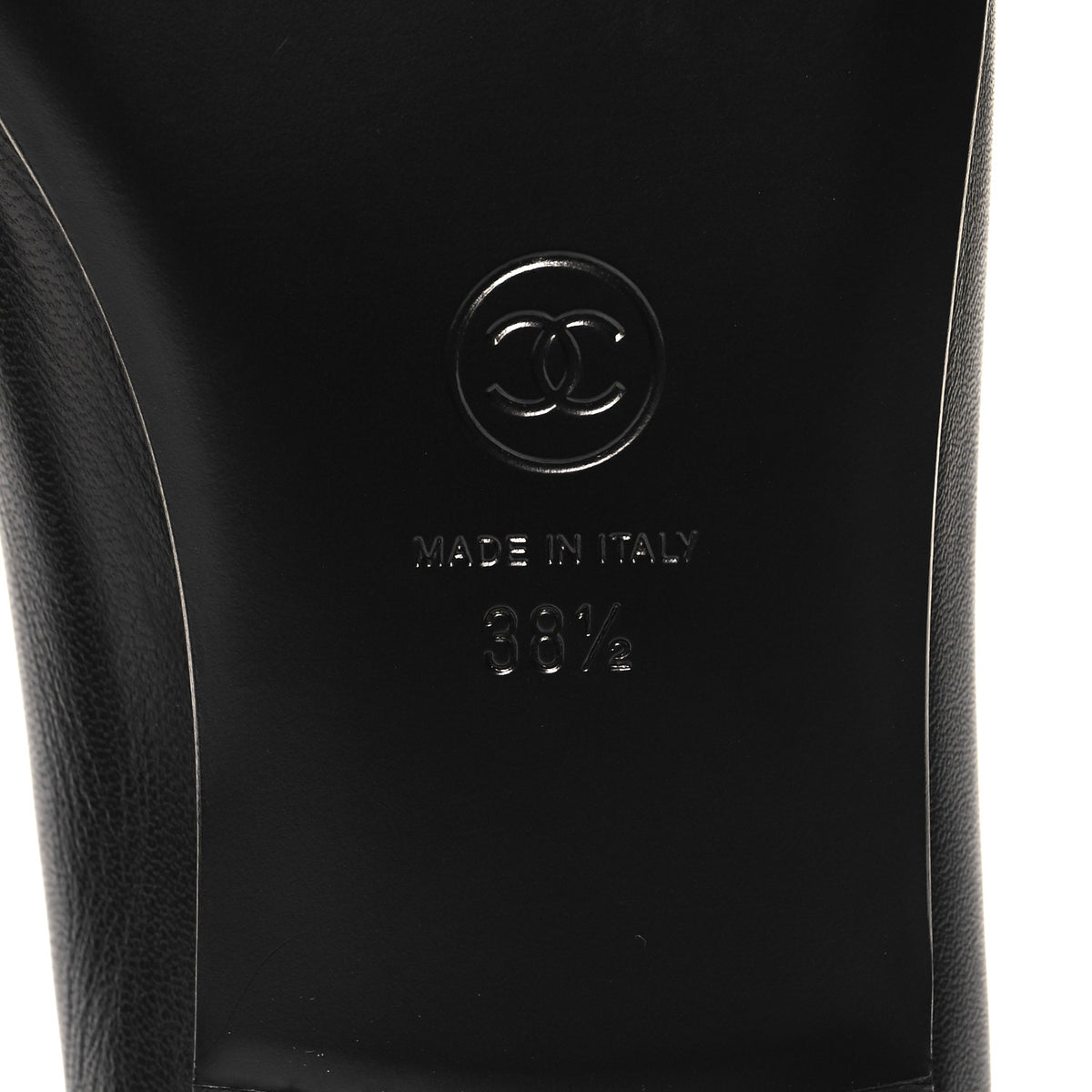 Chanel Lambskin Patent Cap Toe Ballerina Flats 38.5 Black 7 of 9