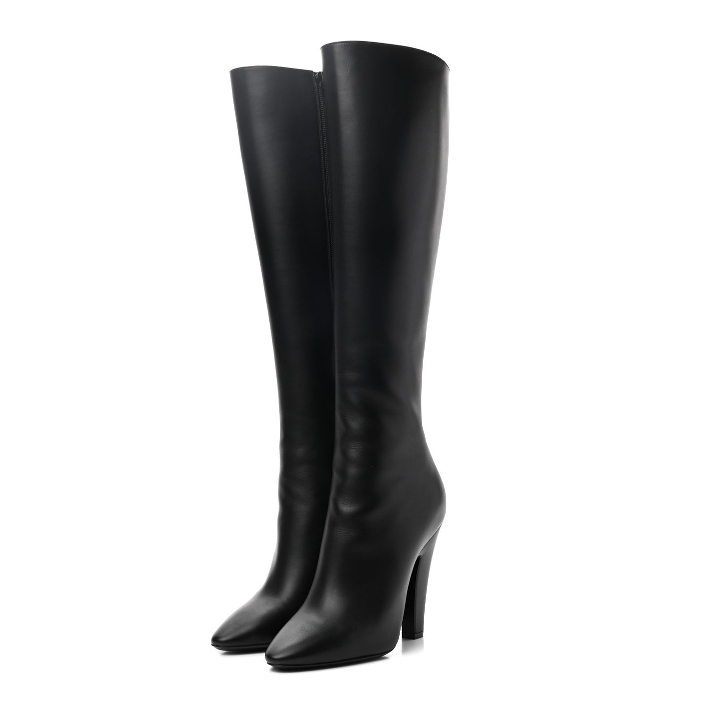 Smooth Calfskin 68 Knee High Boots 38.5 Black