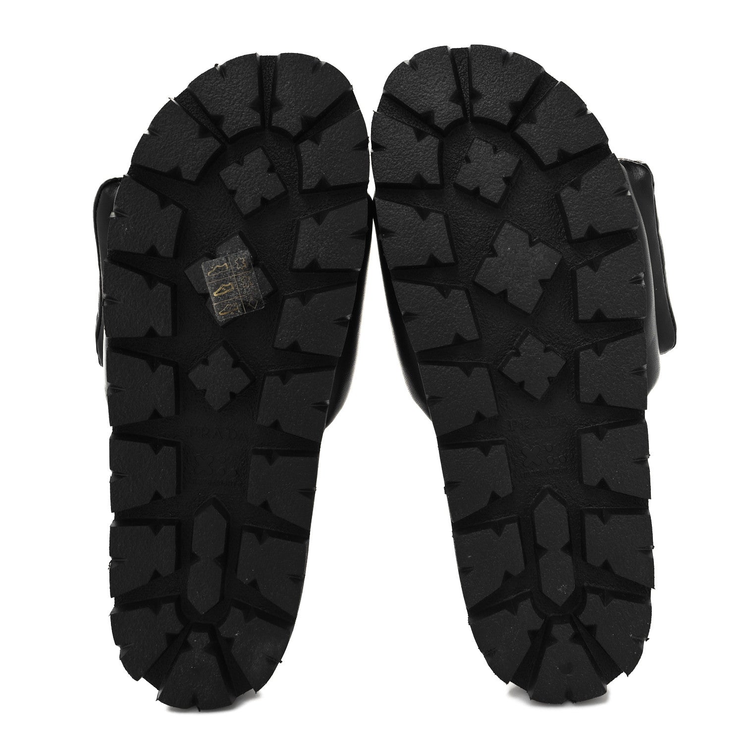 Prada Nappa Soft Padded Triangle Slide Sandals 39.5 Black 5 of 9