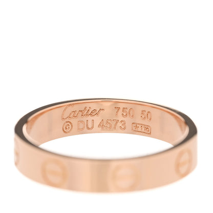 Cartier 18K Pink Gold 3.5mm LOVE Wedding Band Ring 50 5.25 4 of 4