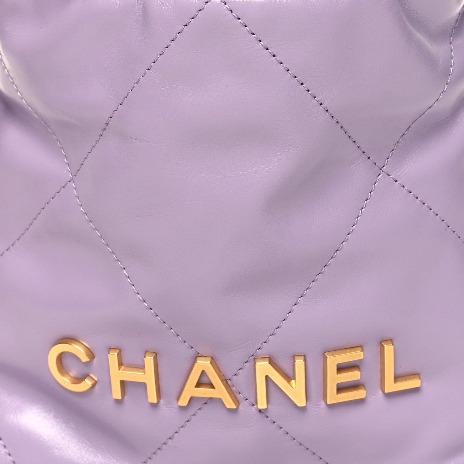 Chanel Shiny Calfskin Quilted Mini Chanel 22 Light Purple 8 of 11