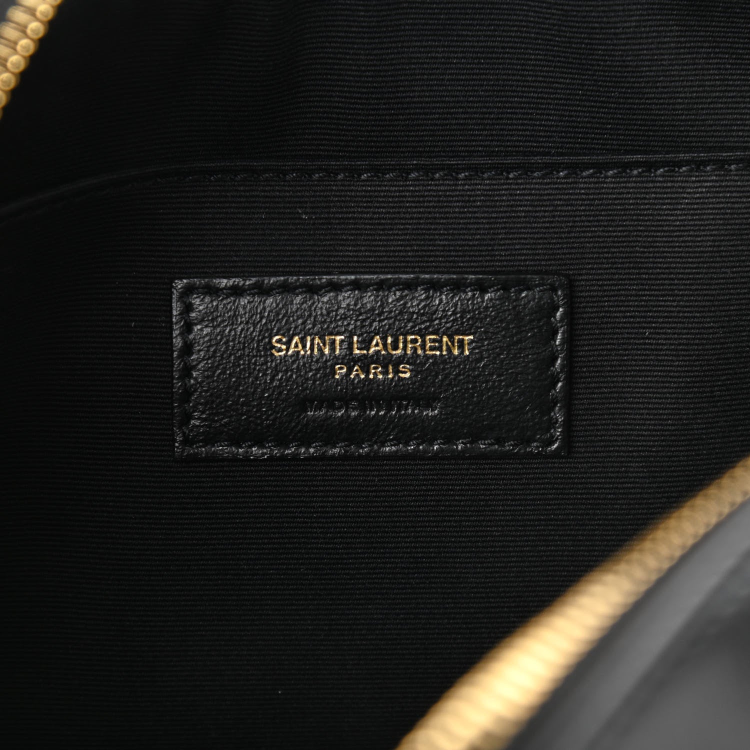 Saint Laurent Calfskin Leopard Print Monogram Lou Camera Bag Black 9 of 15