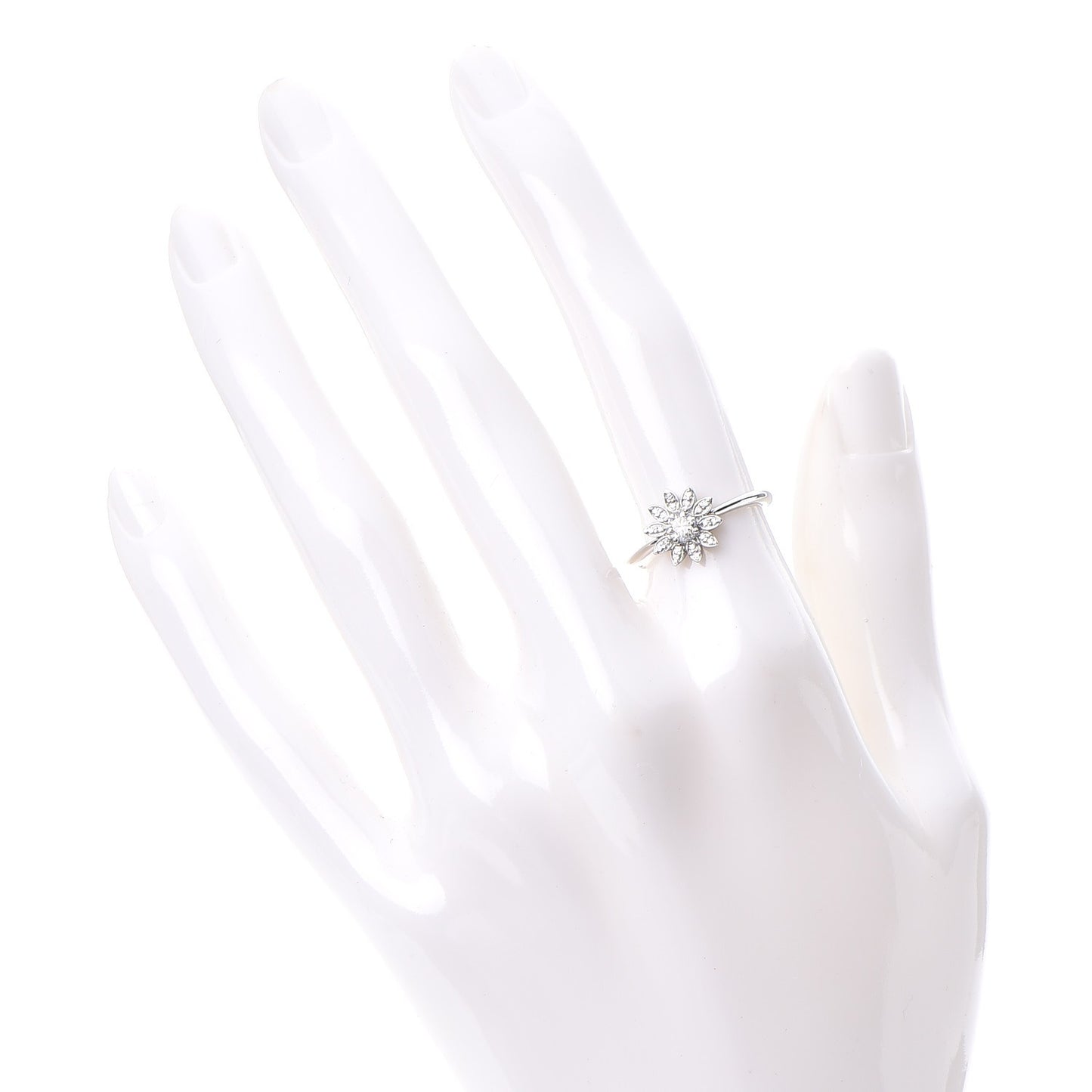 Platinum Diamond Enchant Garden Flower Ring 51.9 6