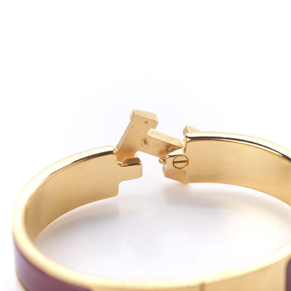 Hermes Enamel Narrow Clic Clac H Bracelet PM Rose de Chine 4 of 7