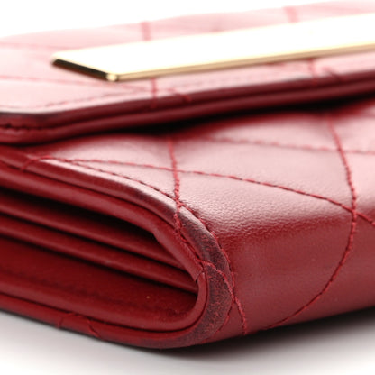 Chanel Lambskin Quilted Trendy CC Large Gusset Flap Wallet Dark Red 9 of 14