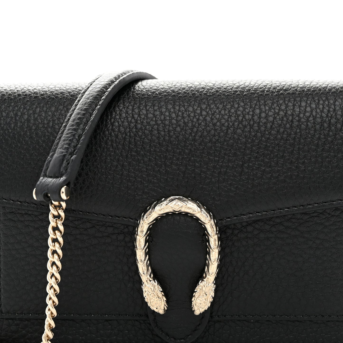Calfskin Dionysus NM Chain Wallet Black