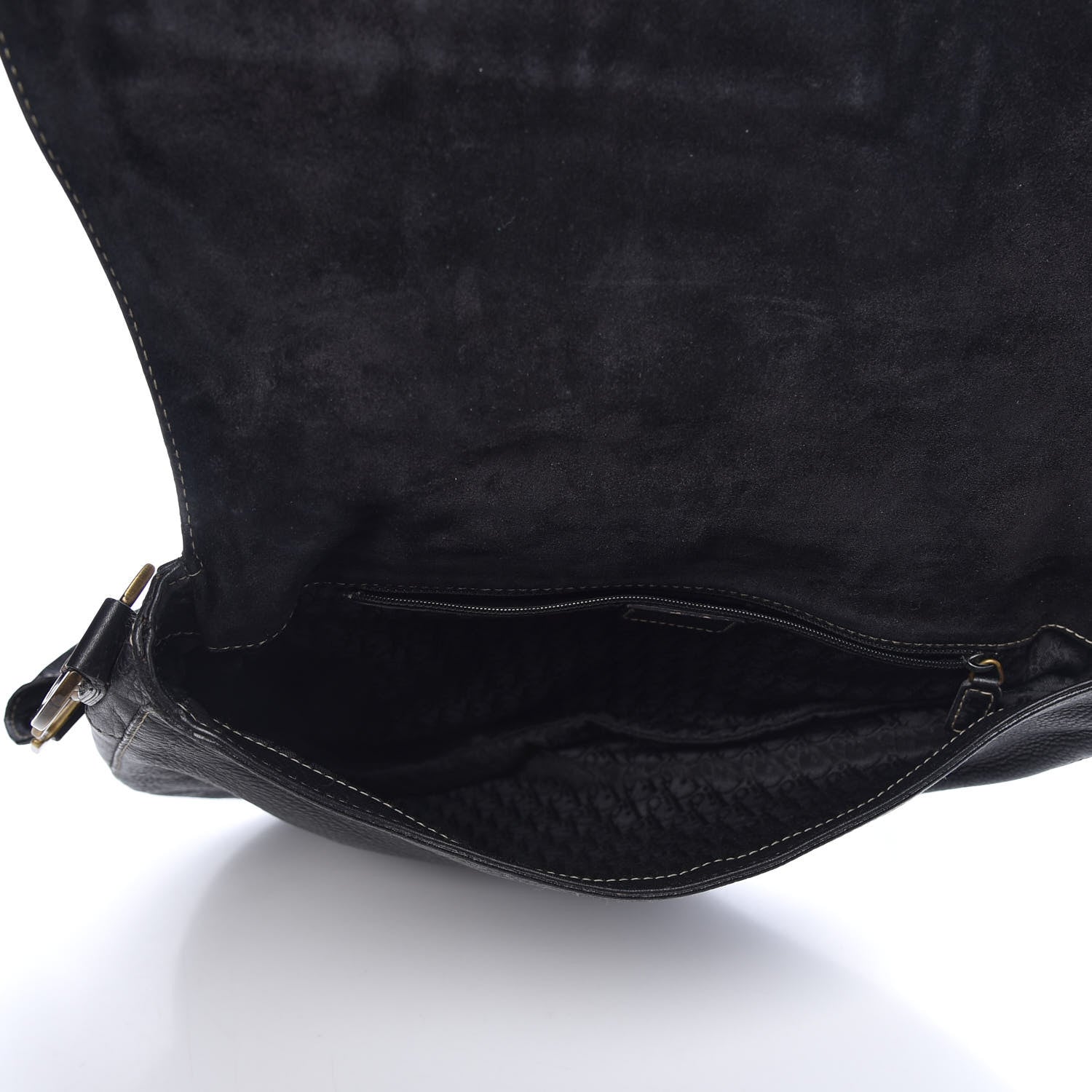 Christian Dior Calfskin Baudrier Saddle Bag Black 5 of 9