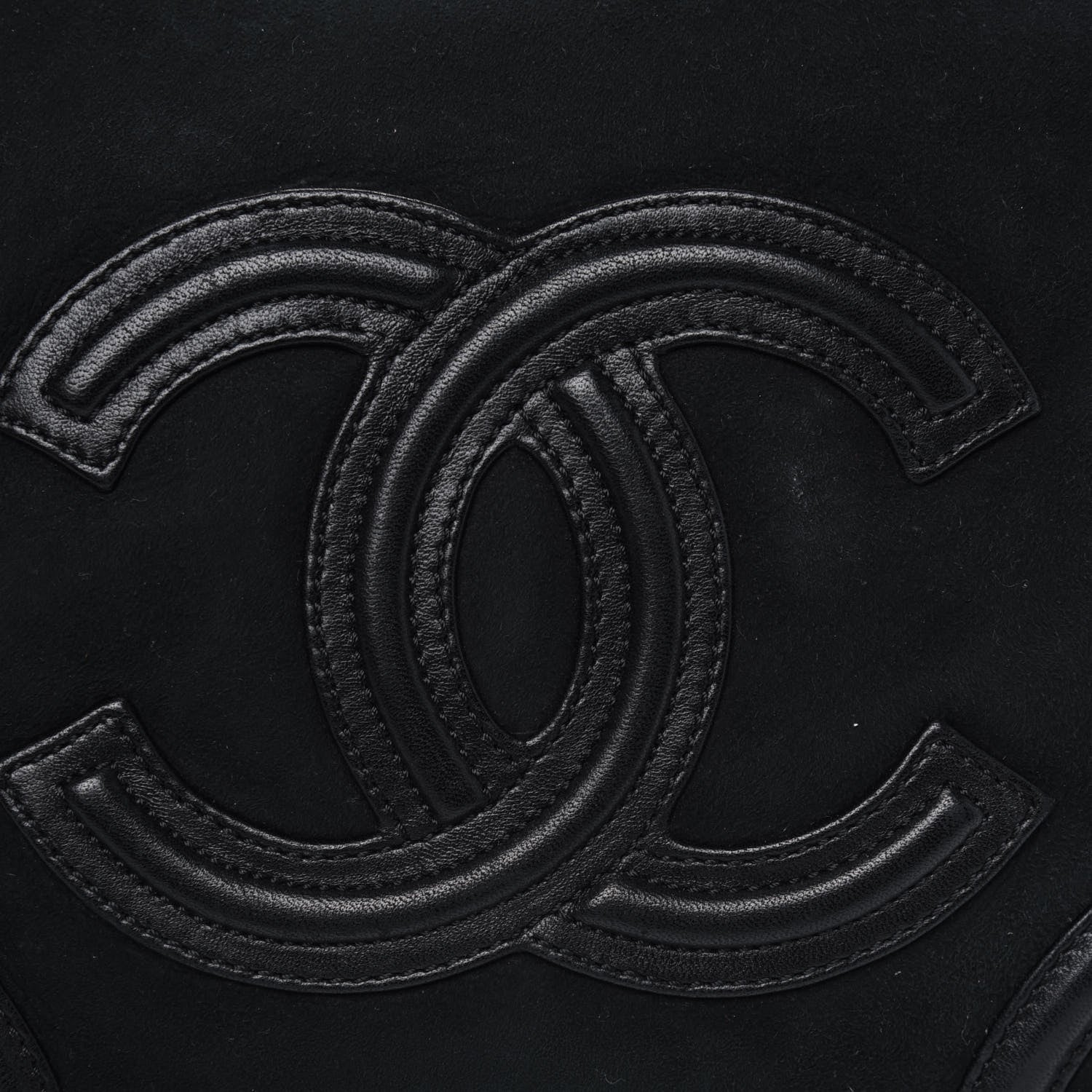 Chanel Suede Sparkling Winter Messenger Black 6 of 9
