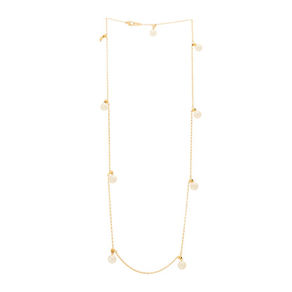 Mikimoto 18K Yellow Gold Akoya Cultured Pearl 7.5-8mm Charms Necklace 3 of 7