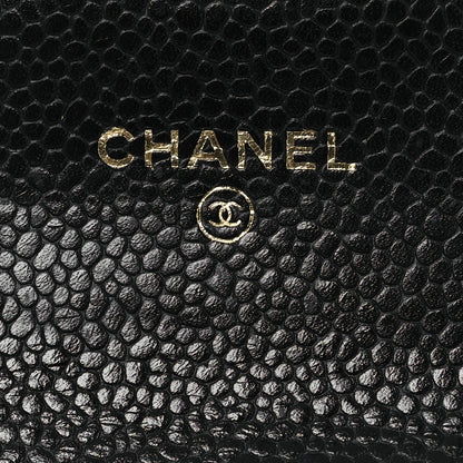 Chanel Caviar Quilted Flap Card Holder Wallet Black 7 of 12