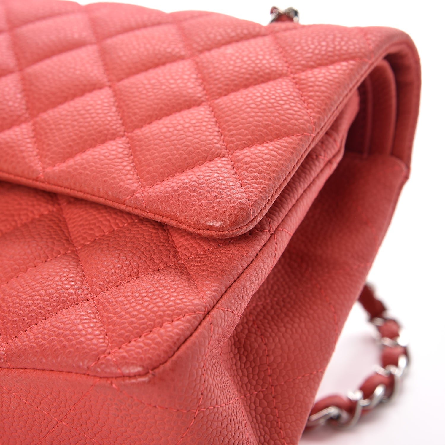 Chanel Iridescent Caviar Quilted Medium Double Flap Dark Pink 12 of 13