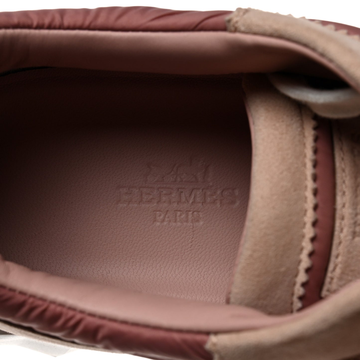 Parachute Fabric Suede Goatskin Bouncing Sneakers 37.5 Rose Rose Opaline