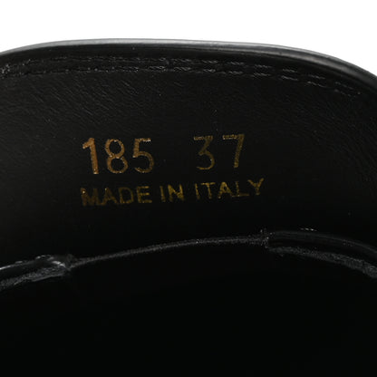 Prada Spazzolato Metal Triangle Logo 50mm Loafers 37 Black 7 of 8