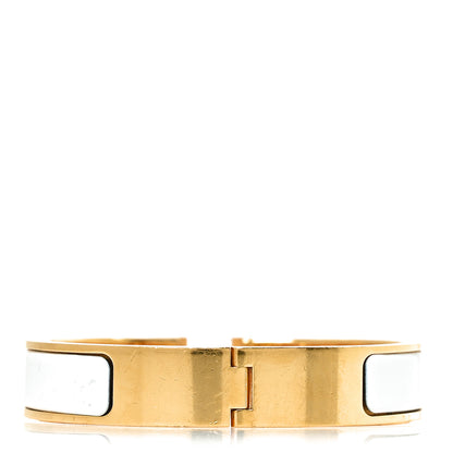 Hermes Enamel Narrow Clic Clac H Bracelet PM White 3 of 4