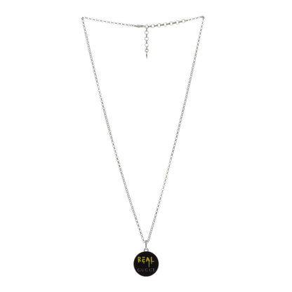 Gucci Sterling Silver Enamel Ghost Real Pendant Necklace 3 of 11