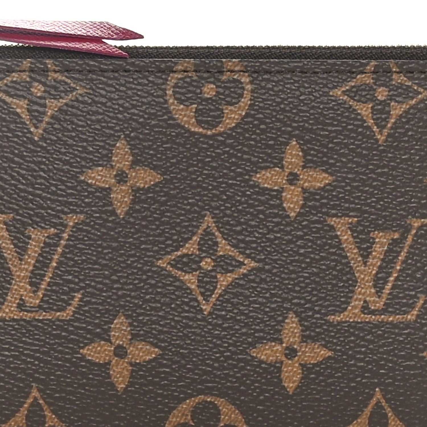 Louis Vuitton Monogram Felicie Chain Wallet Zippered Insert Fuchsia 7 of 8