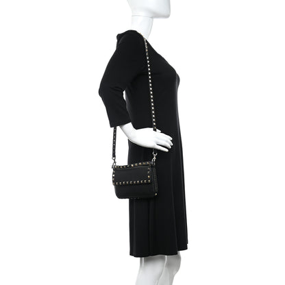 Valentino Garavani Grainy Calfskin Rockstud Crossbody Pouch Black 2 of 9