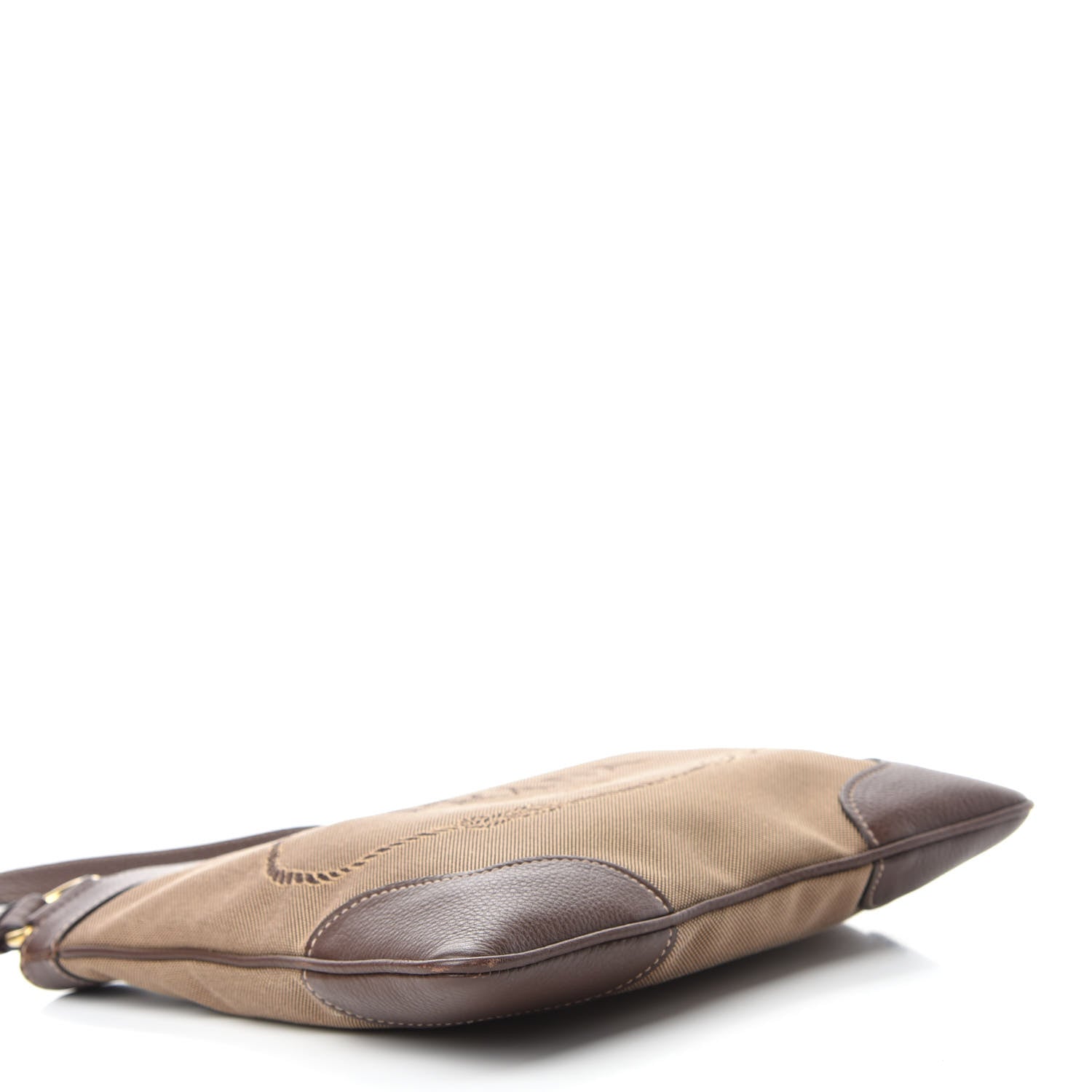 Prada Jacquard Logo Small Flat Messenger Bag Corda Brucia 4 of 11