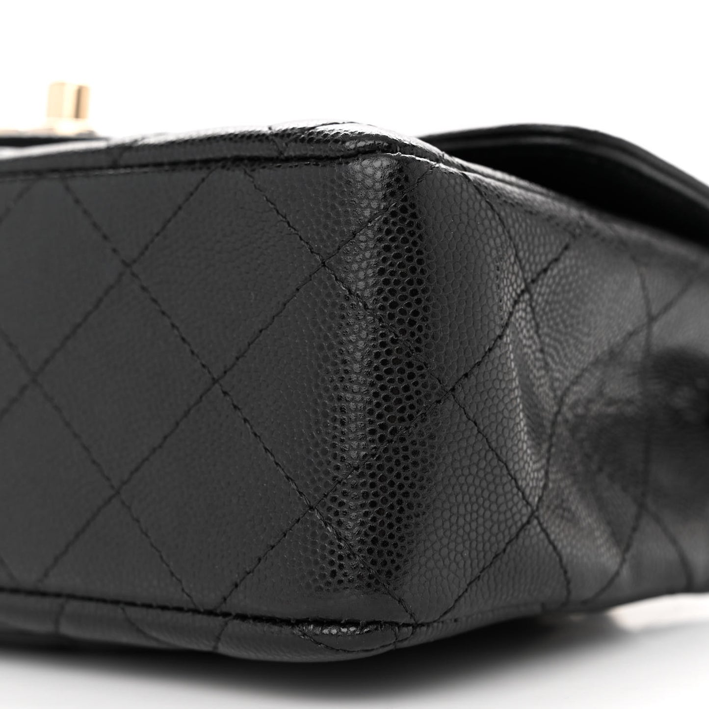 Caviar Quilted Mini Rectangular Flap Black