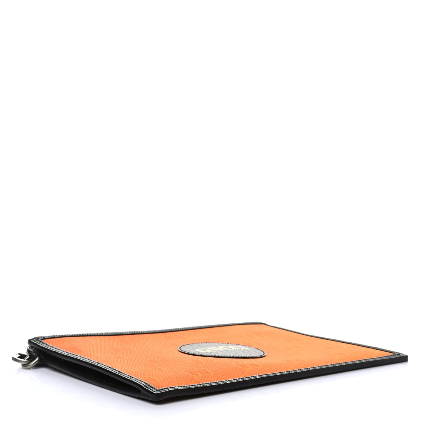 Econyl Nylon Monogram Off The Grid Zip Pouch Carrot Orange Black