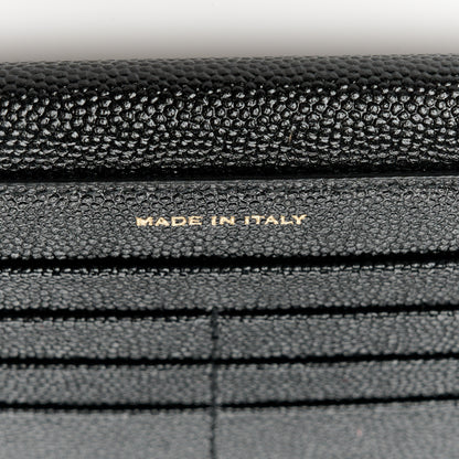 Saint Laurent Grain De Poudre Monogram Uptown Wallet Black 9 of 11