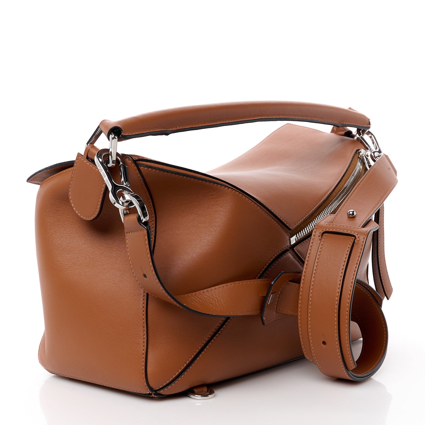 Calfskin Large Puzzle Bag Tan