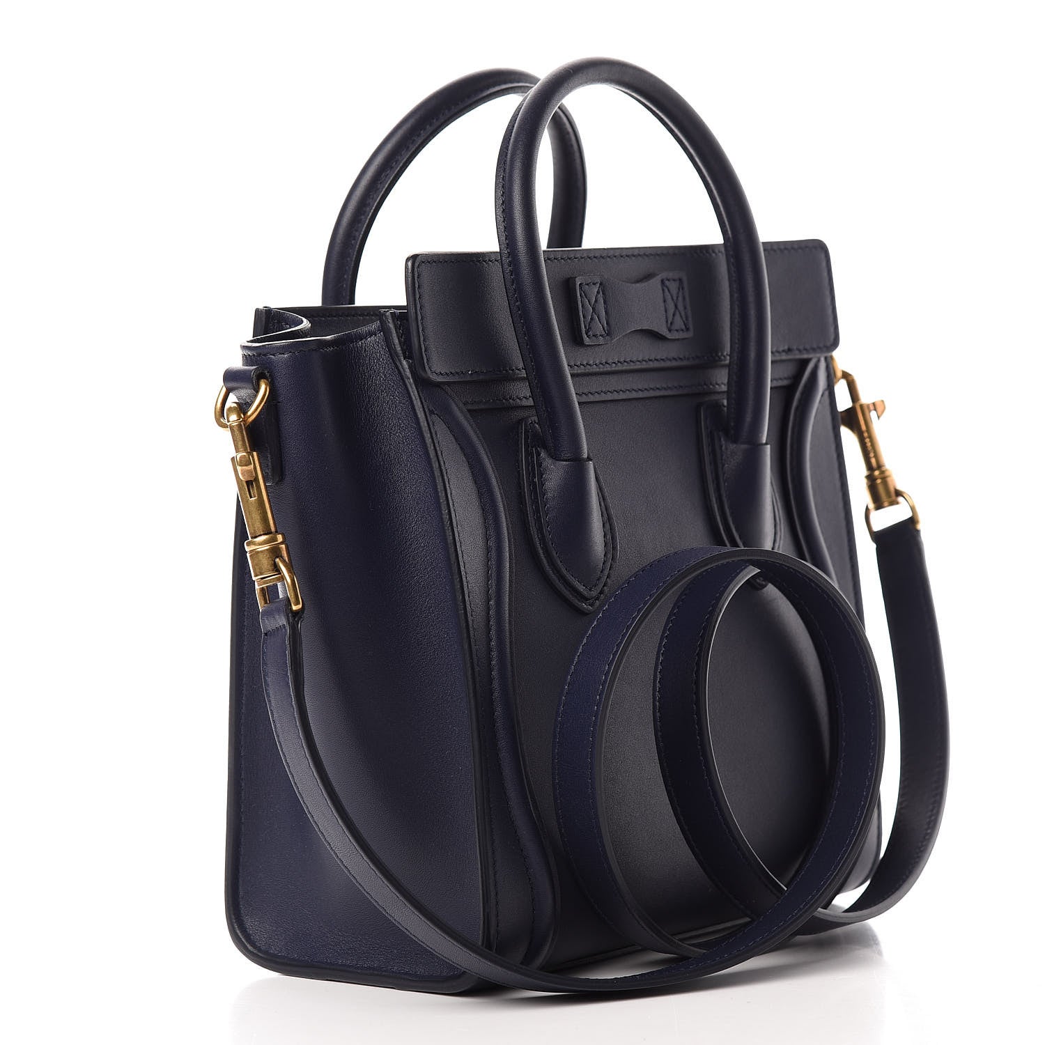 Celine Smooth Calfskin Nano Luggage Navy Blue 4 of 11
