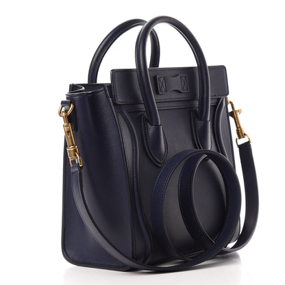 Celine Smooth Calfskin Nano Luggage Navy Blue 4 of 11