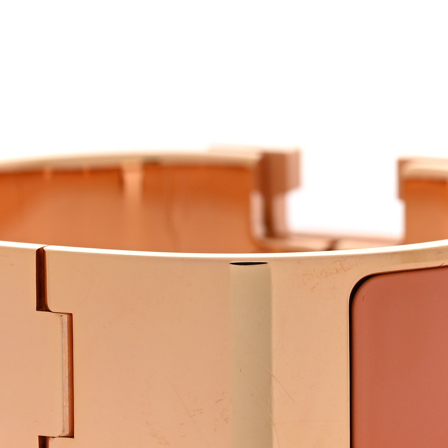 Hermes Enamel Wide Clic Clac H Bracelet PM Mango 5 of 6