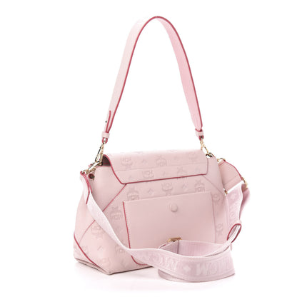 MCM Calfskin Ottomar Essential Flap Shoulder Bag Pink Blush 2 of 10