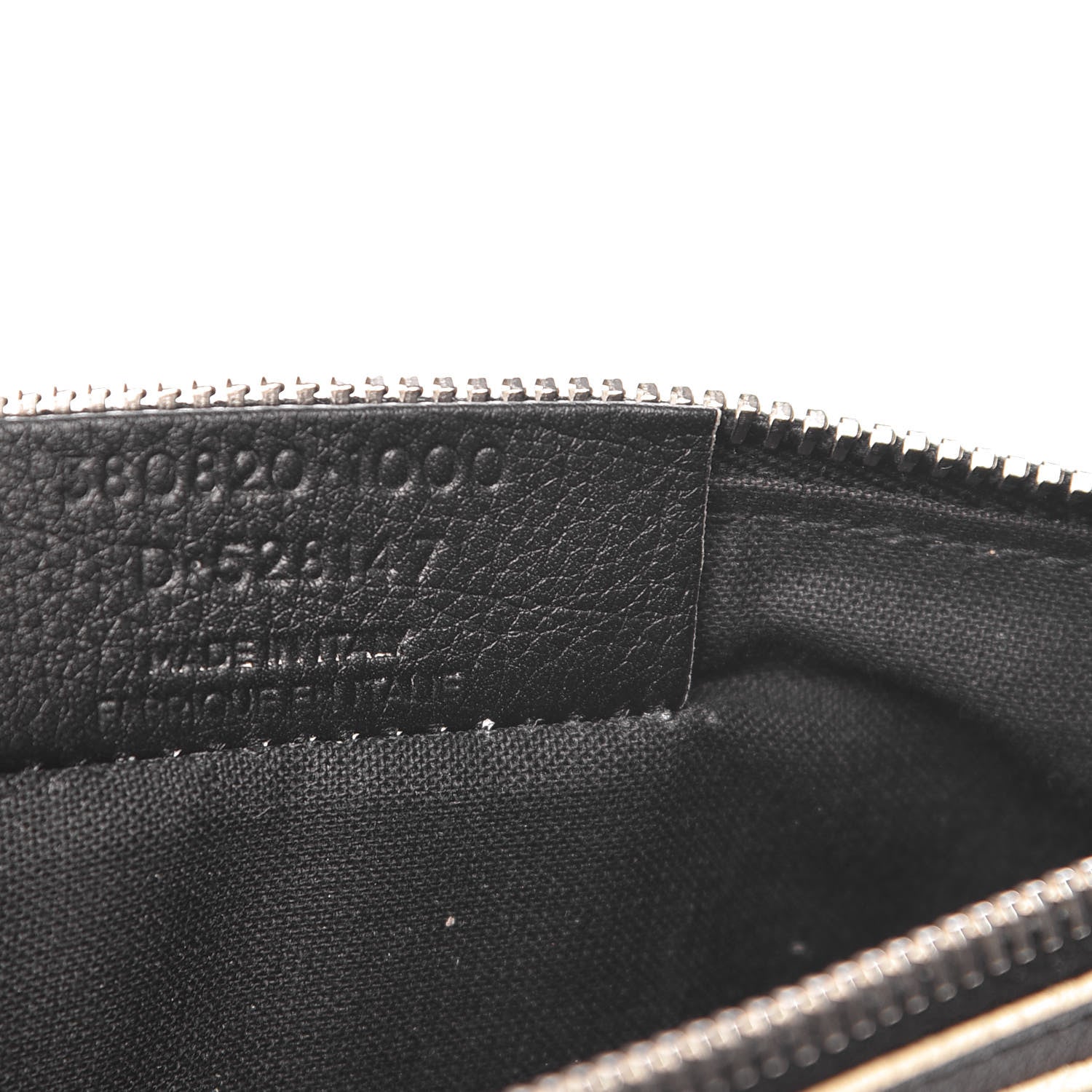 Balenciaga Supple Grained Calfskin Classic Silver Hardware Highlight Pouch Black 7 of 10