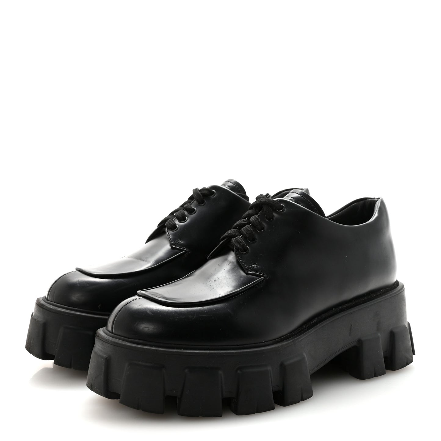 Spazzolato Rois Monolith 55mm Derby Loafers 38 Black