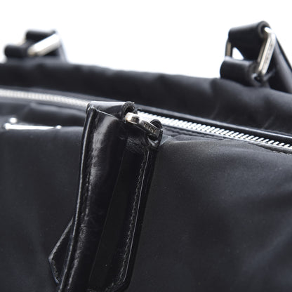 Prada Tessuto Nylon Soft Calf Zip Around Satchel Black 21 of 22
