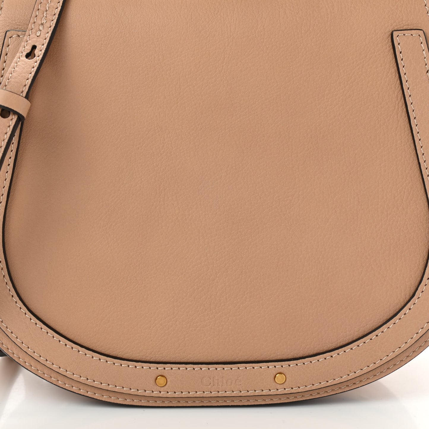 Calfskin Suede Medium Nile Bracelet Bag Biscotti Beige