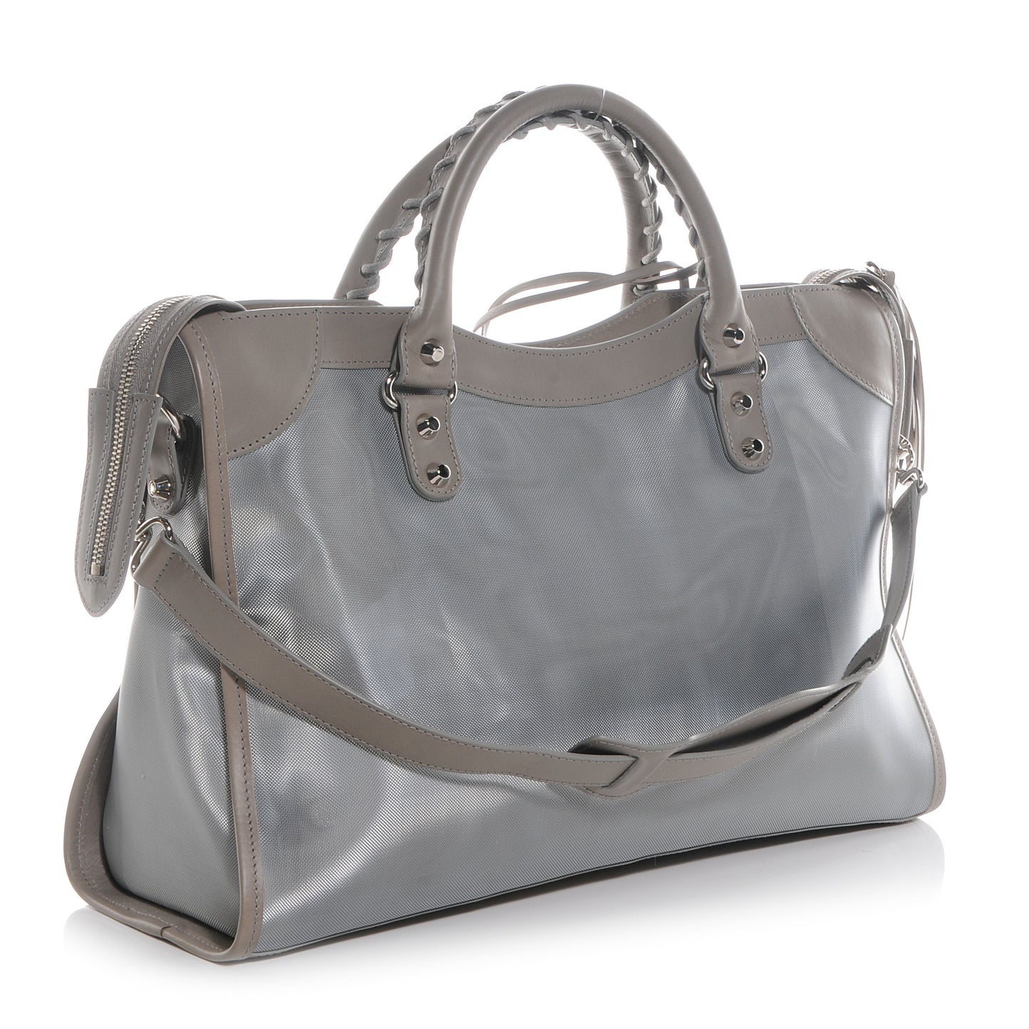 Technical Mesh Vegetable Calfskin Classic Silver Hardware City Gris Ardoise Gris Pyrite