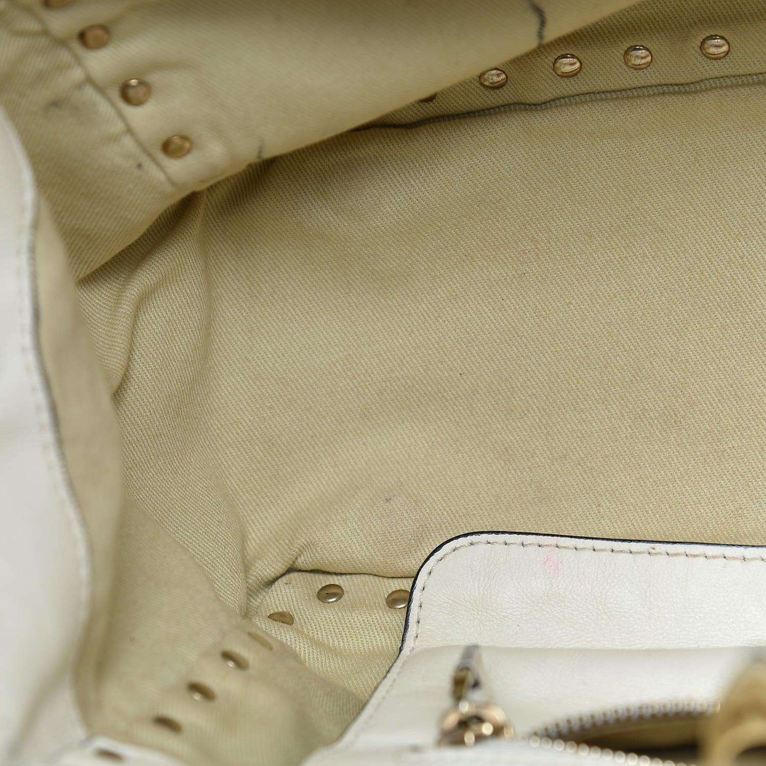 Valentino Garavani Vitello Small Rockstud Tote Ivory 13 of 35